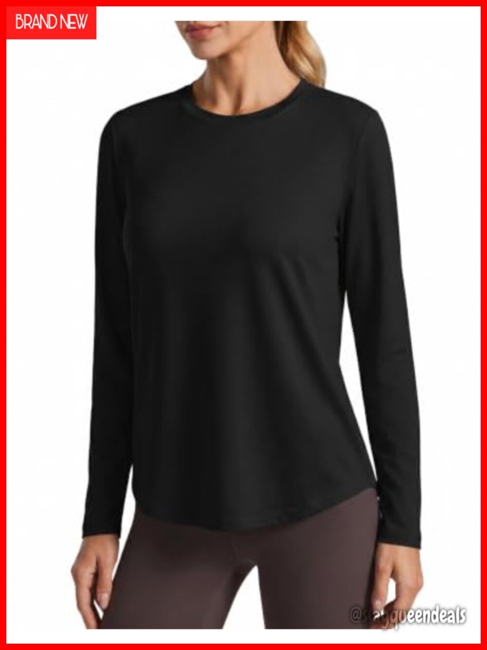 PINSPARK Long Sleeve Athletic Workout Top UPF 50+ Moisture Wicking